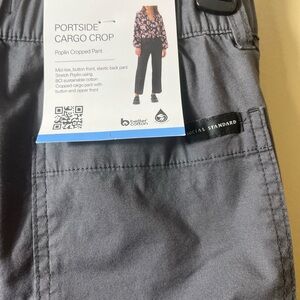 NWT Sanctuary PORTSIDE Cargo Crop Poplin Pants Gray Size Large Casual Preppy